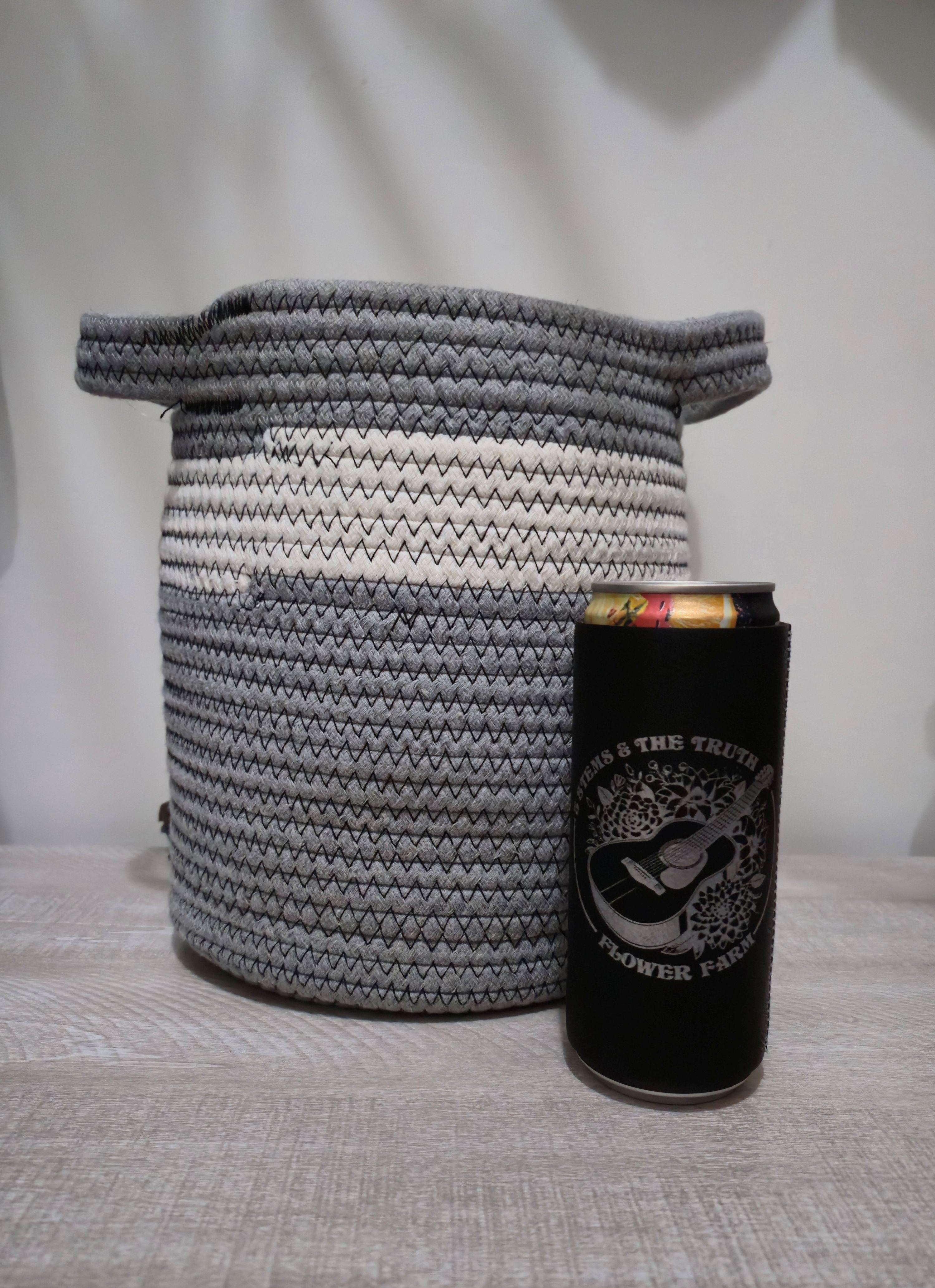 Personalized Slim Can Leatherette Beverage Holder