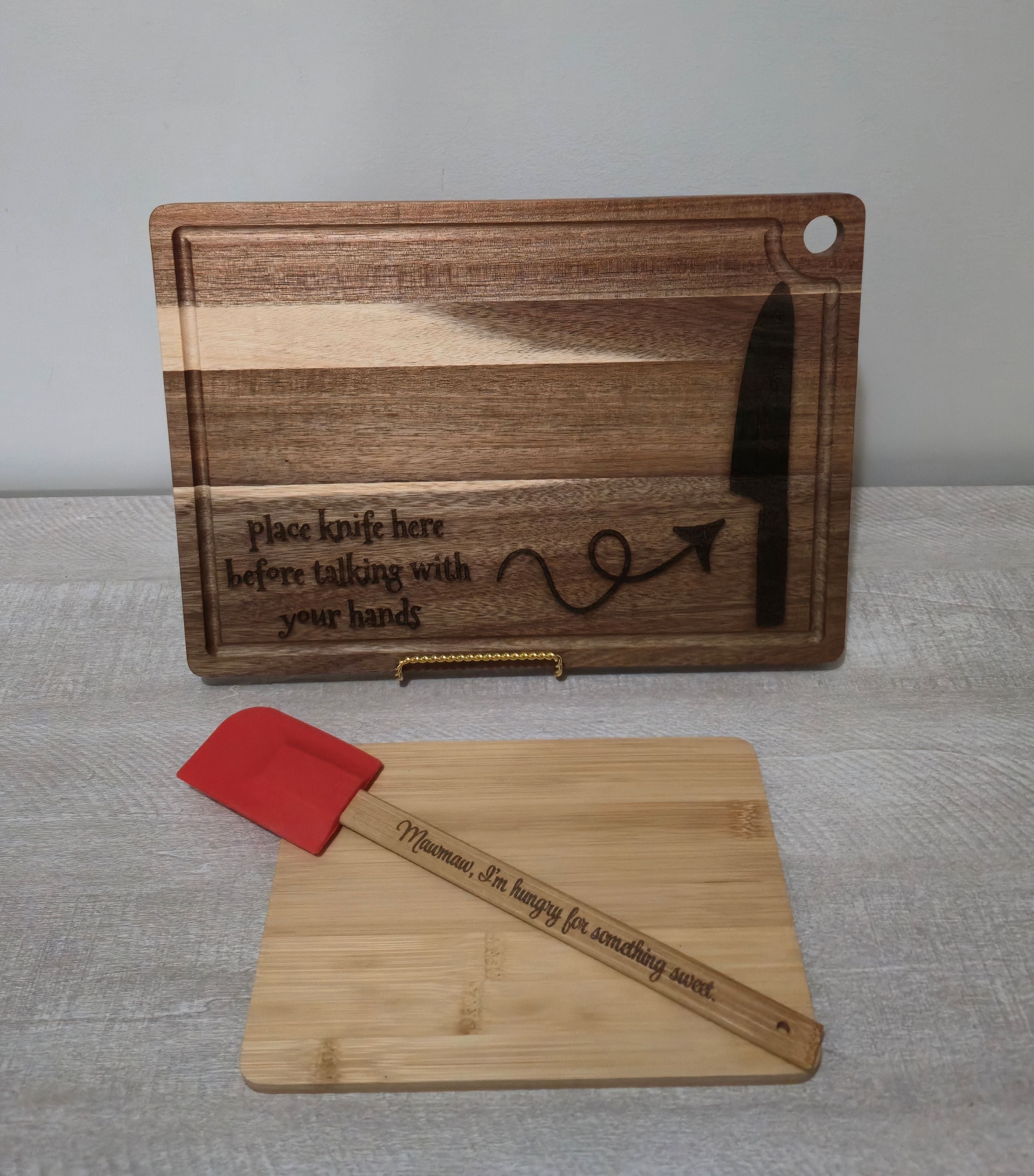 Personalized Silicone Spatula with Bamboo Handle