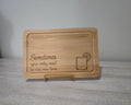 Personalized Bamboo Cutting Board with Drip Ring – 9" x 6"