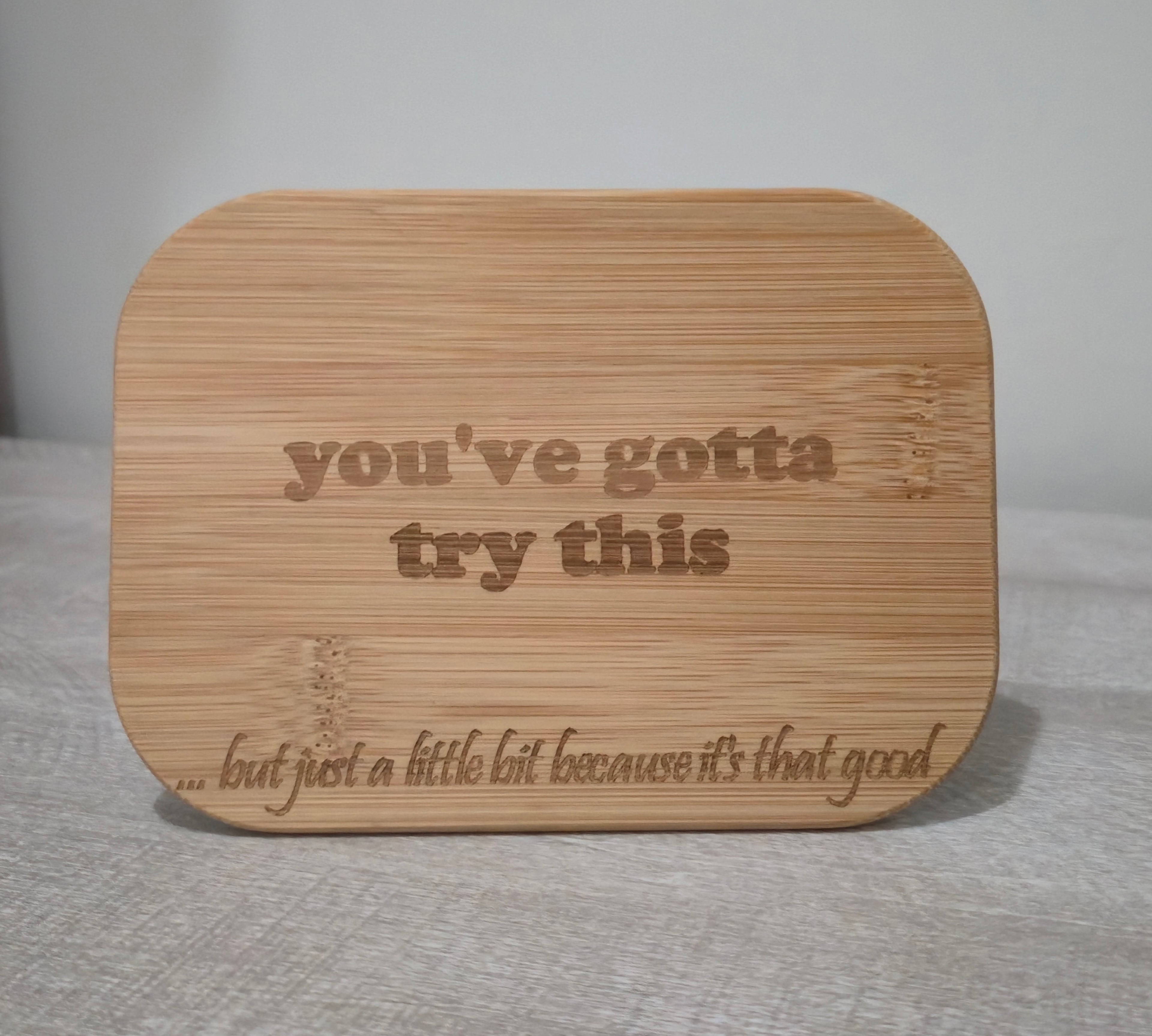 Ready Made – 12 oz Glass Container with Bamboo Lid | "You Gotta Try This.. But Just a Little Bit"