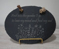 Personalized Oval Slate Hang Sign 7.75" x 6"
