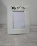 Ready Made – Mr. & Mrs. White Leatherette Photo Frame | 4x6