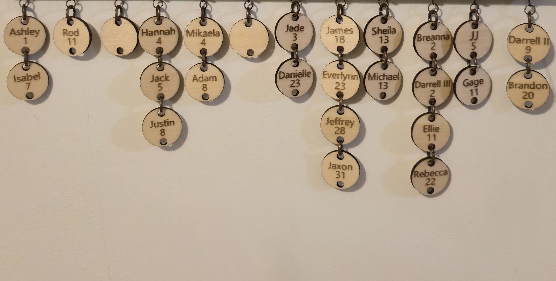 Personalized Family Birthday Calendar — Additional Names (Over 33)