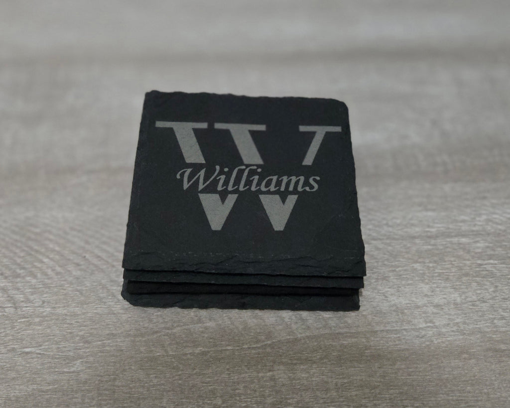 Personalized Slate Coasters - Set of 4