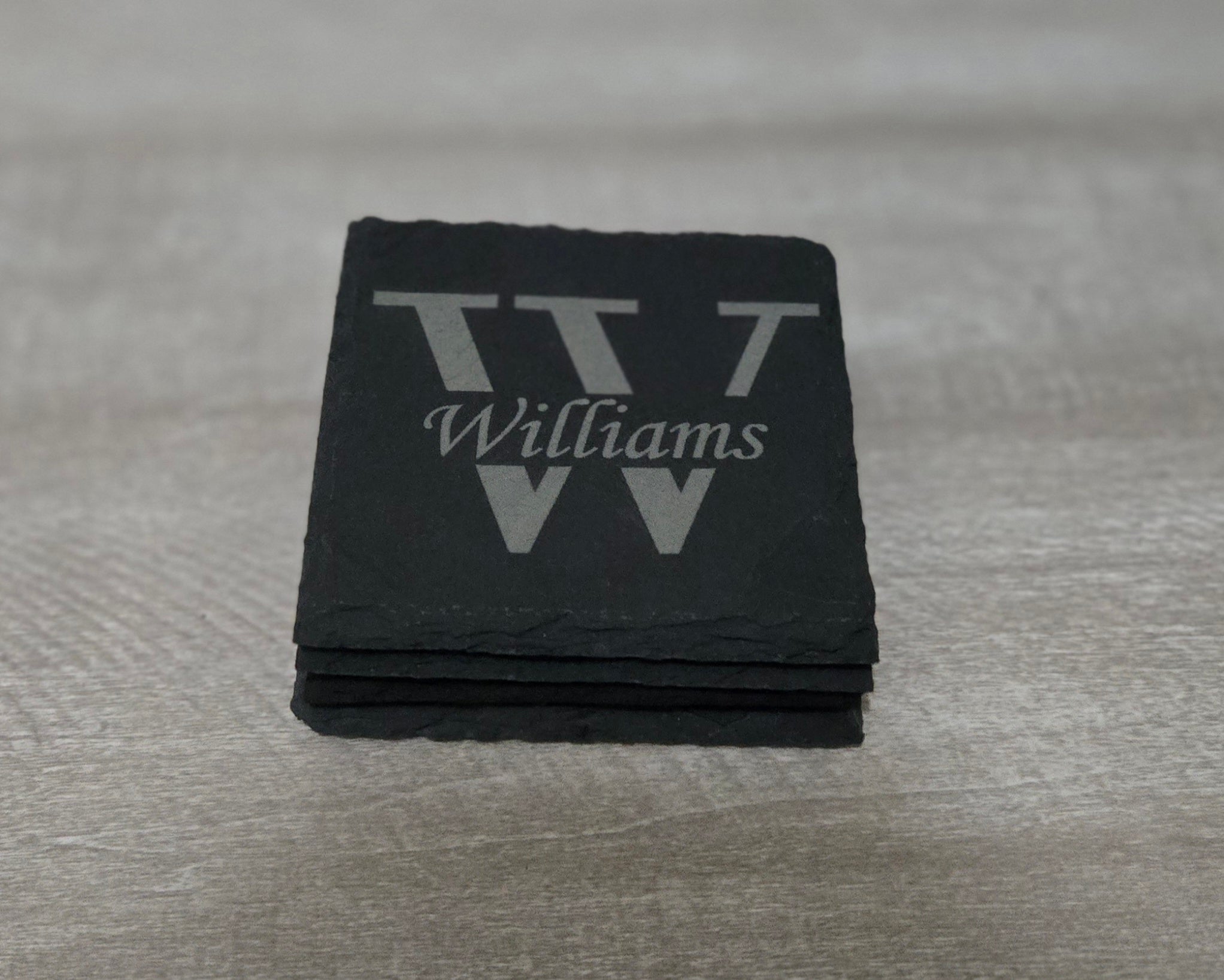 Personalized Slate Coasters - Set of 4
