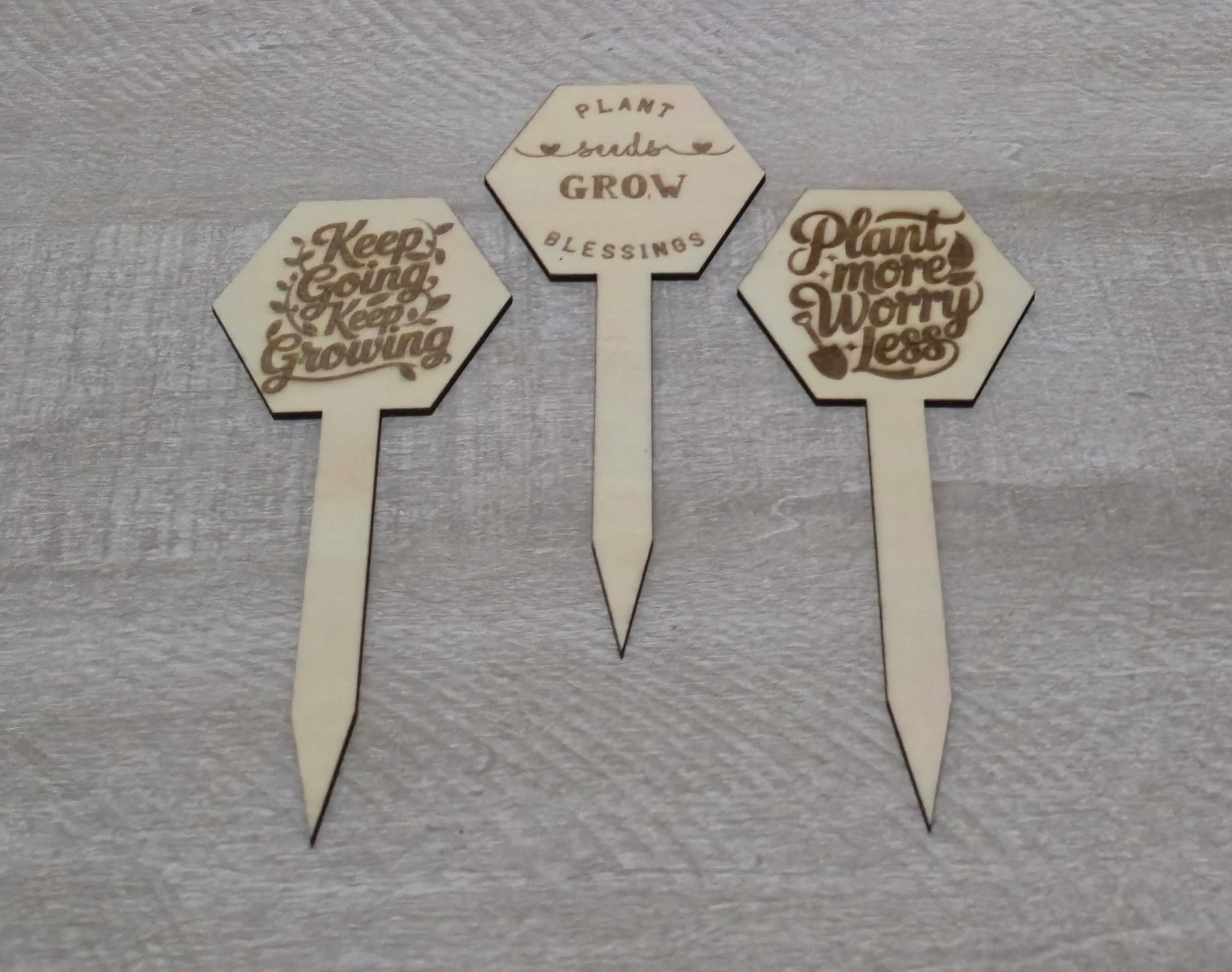 Personalized Wood Plant Marker | Custom Engraved Garden Stake