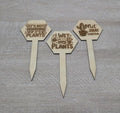 Personalized Wood Plant Marker | Custom Engraved Garden Stake