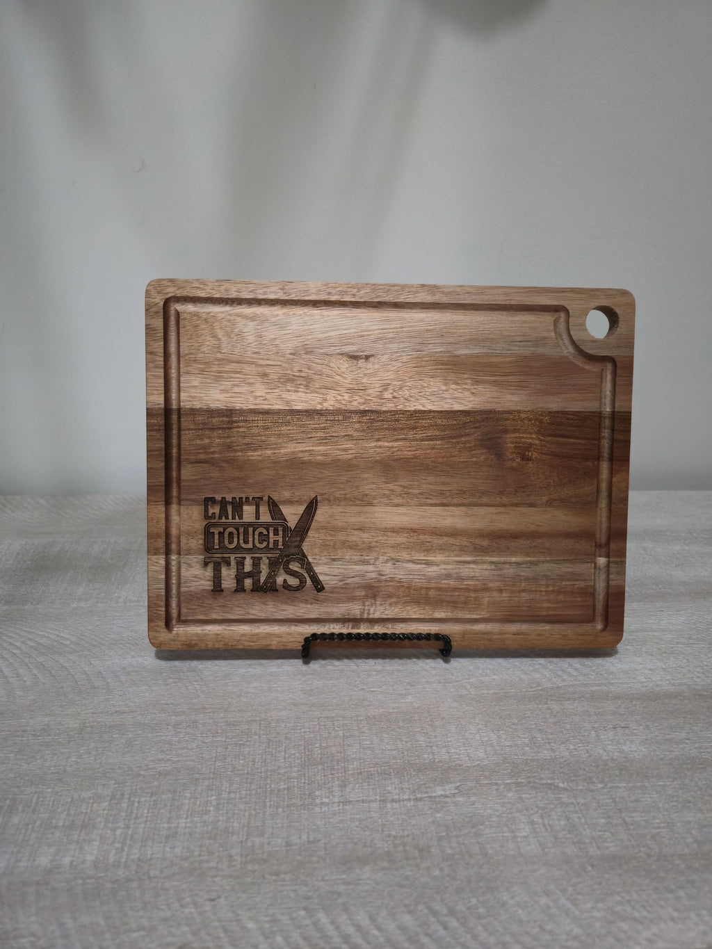 Personalized Acacia Cutting Board 11.5" x 8.75" with Drip Ring