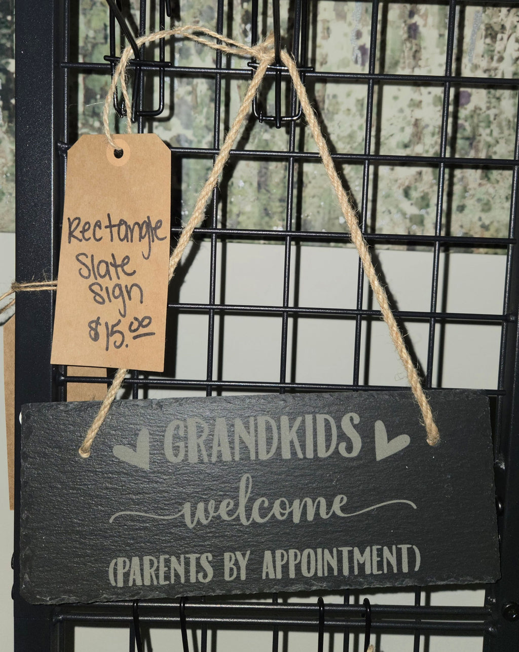 Ready Made - Grandkids Welcome Slate Hanging Sign