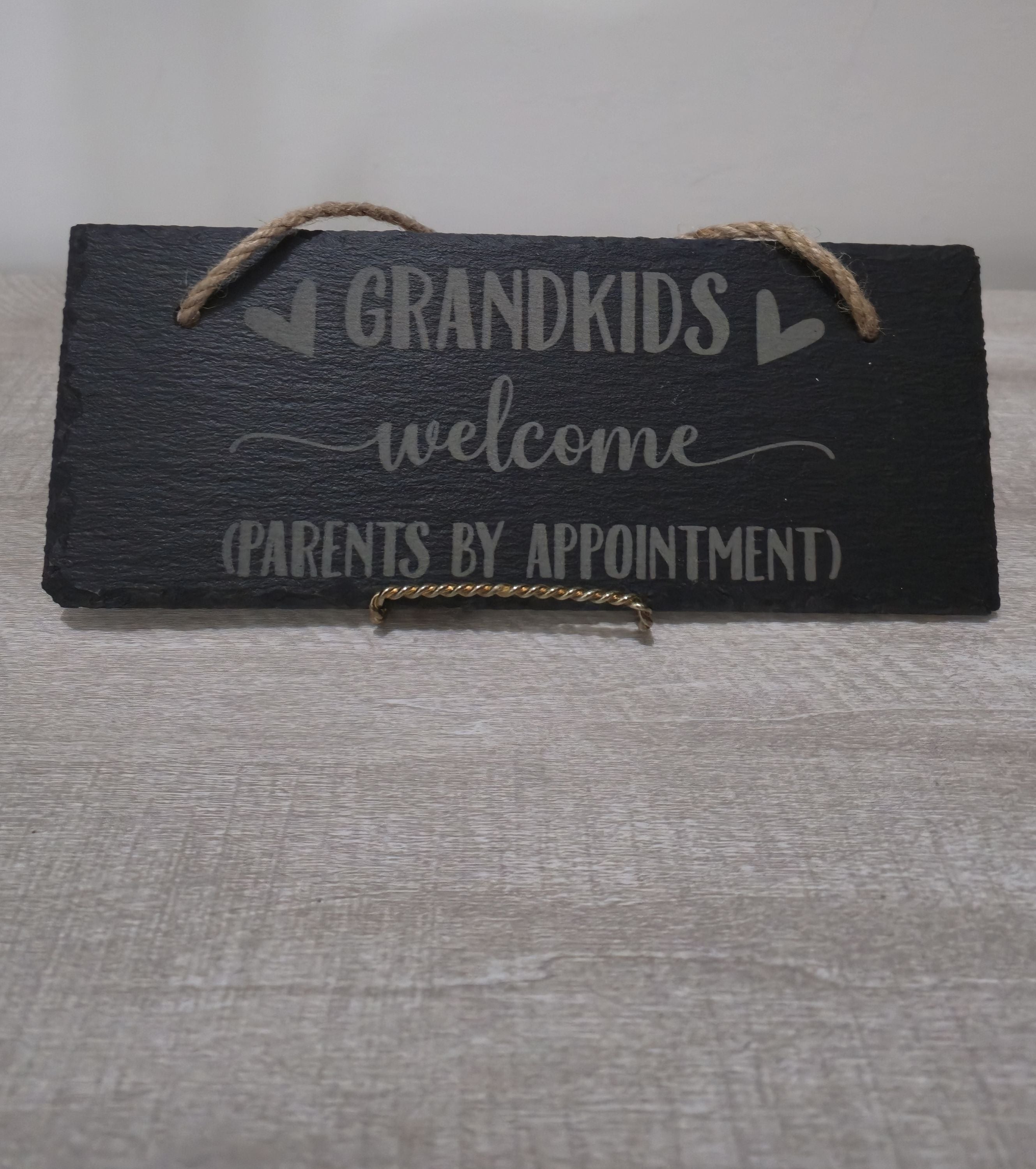 Ready Made - Grandkids Welcome Slate Hanging Sign