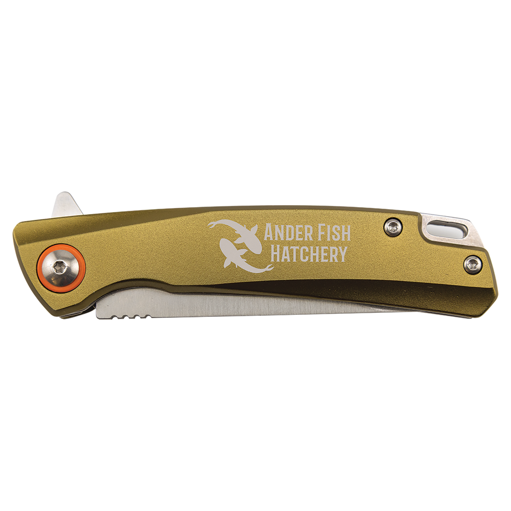 Personalized Bison River 4" Everyday Carry Knife with Ball Bearing Open Mechanism