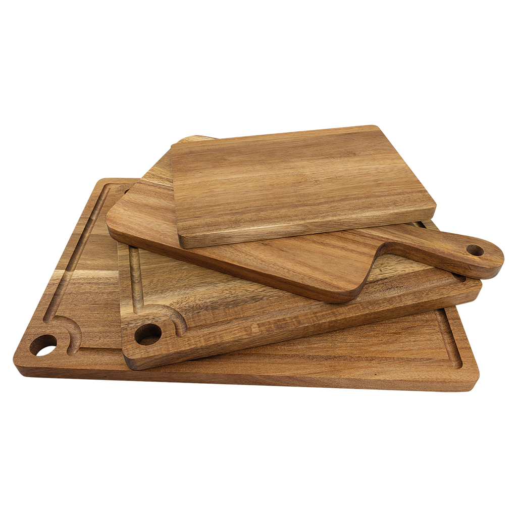 Personalized Acacia Wood Paddle Shaped Cutting Board 13.5" x 7"