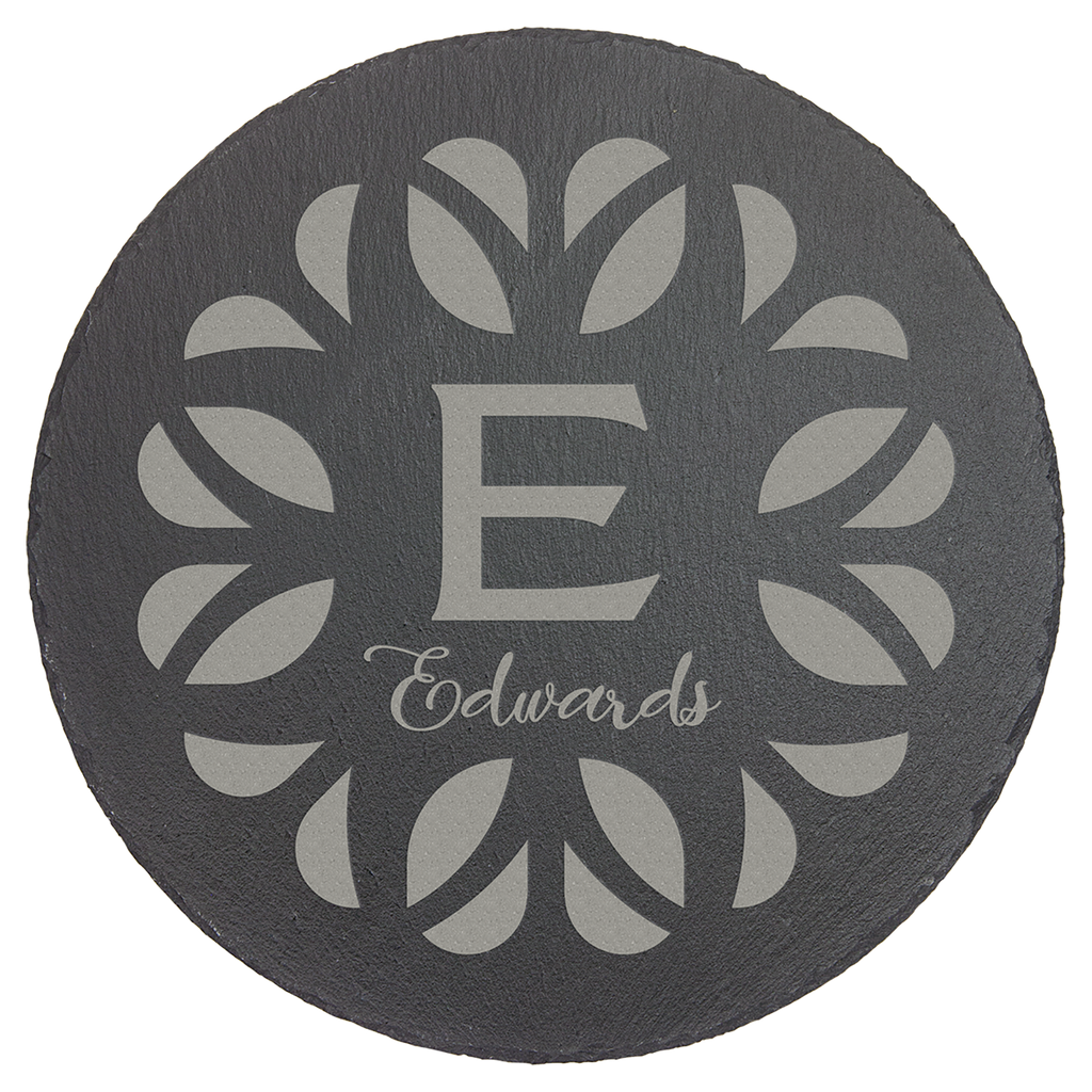 Personalized Round Slate Decor | 11 3/4" Custom Laser Engraved Sign