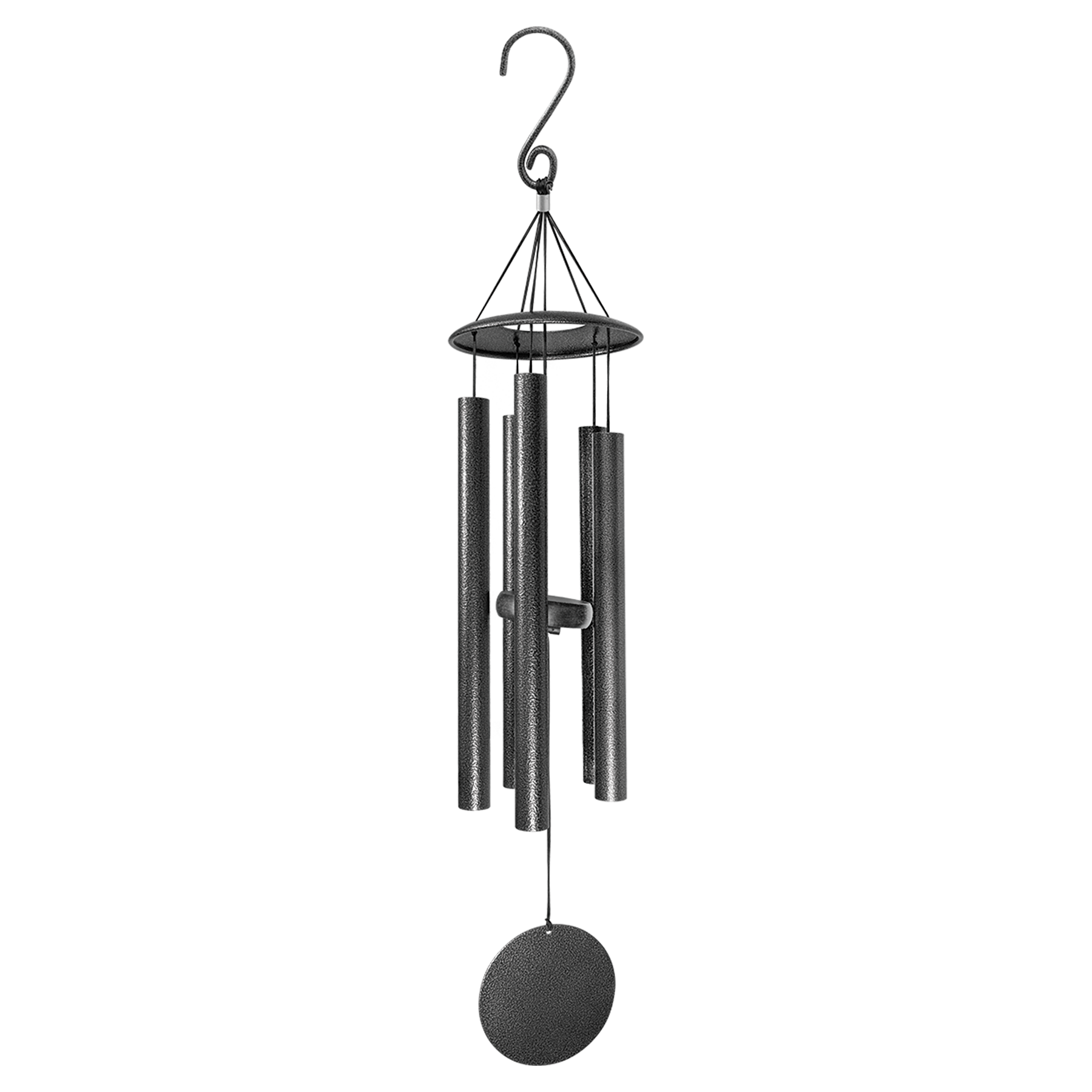 Personalized Black Powder Coated Aluminum Wind Chime 30"
