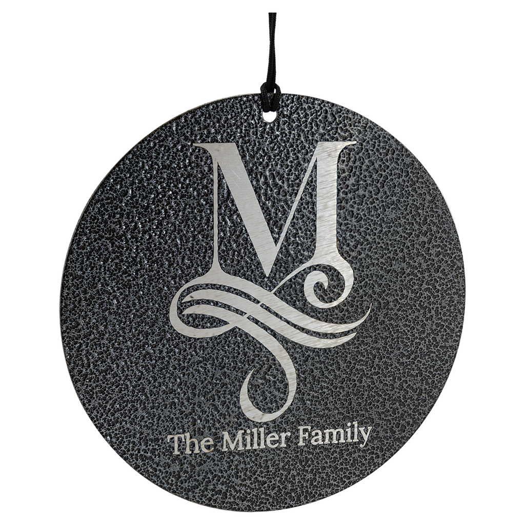 Personalized Black Powder Coated Aluminum Wind Chime 30"