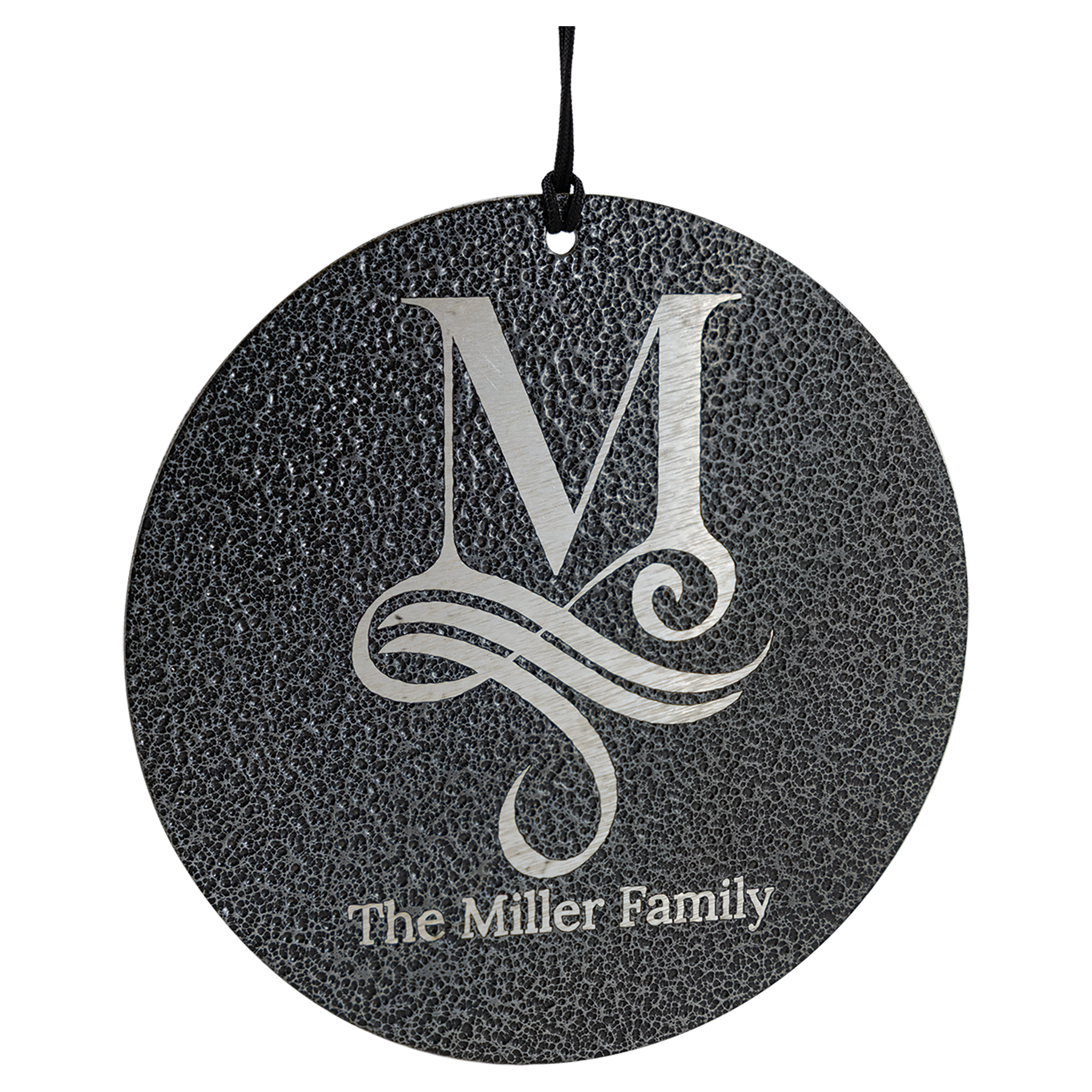 Personalized Black Powder Coated Aluminum Wind Chime 30"