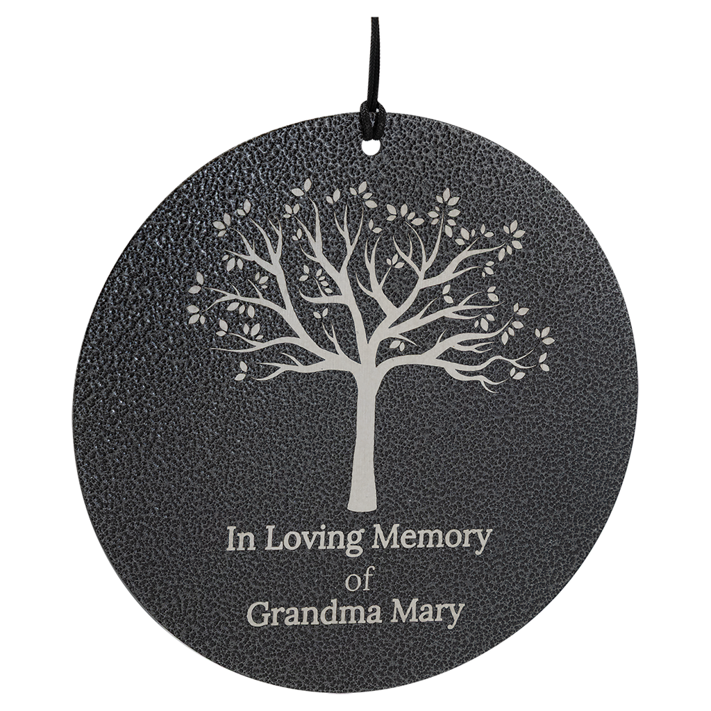 Personalized Black Powder Coated Aluminum Wind Chime 36"