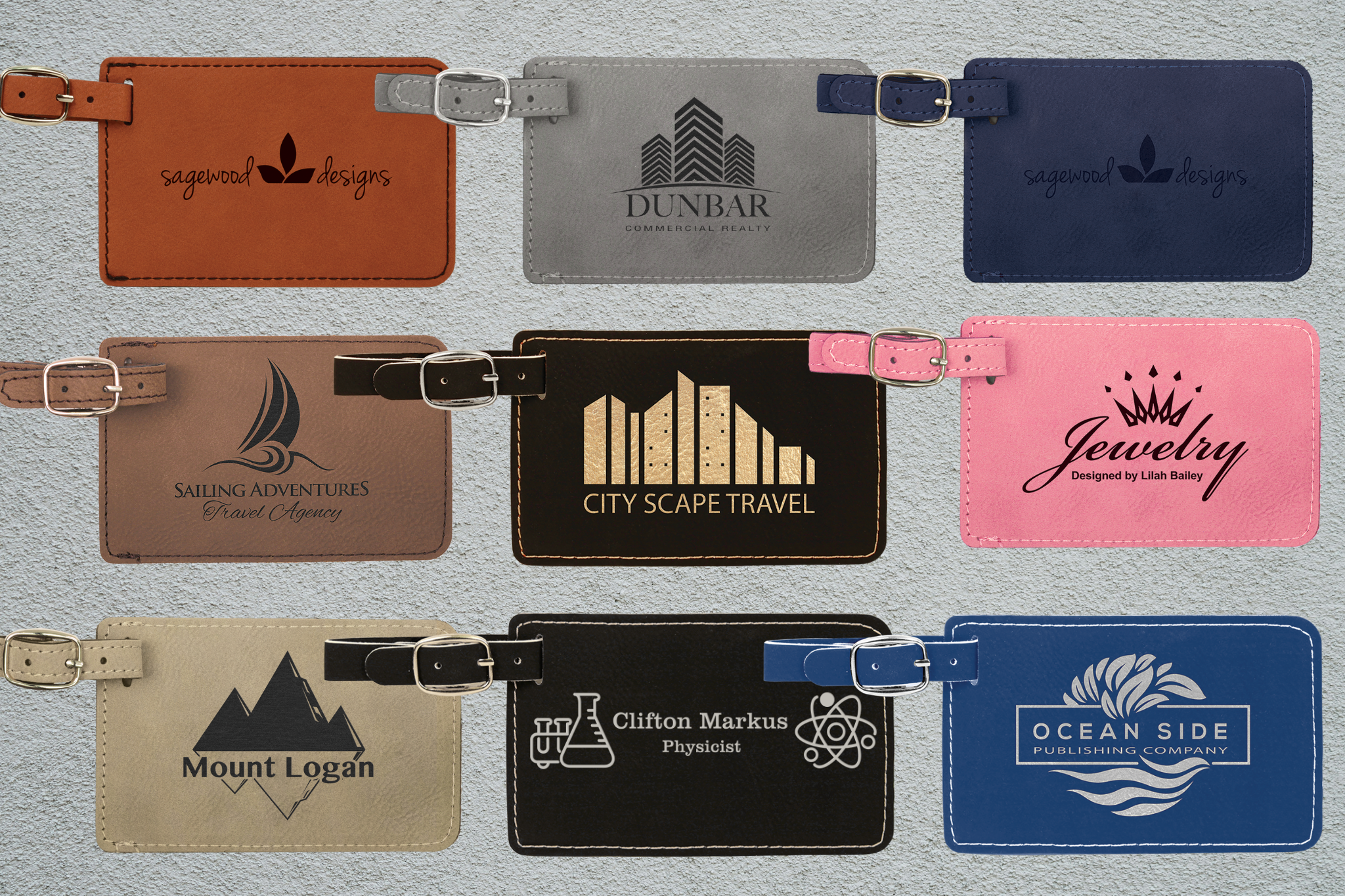 Personalized Leatherette Luggage Tag