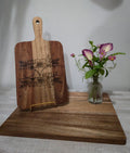 Personalized Acacia Wood Paddle Shaped Cutting Board 13.5" x 7"