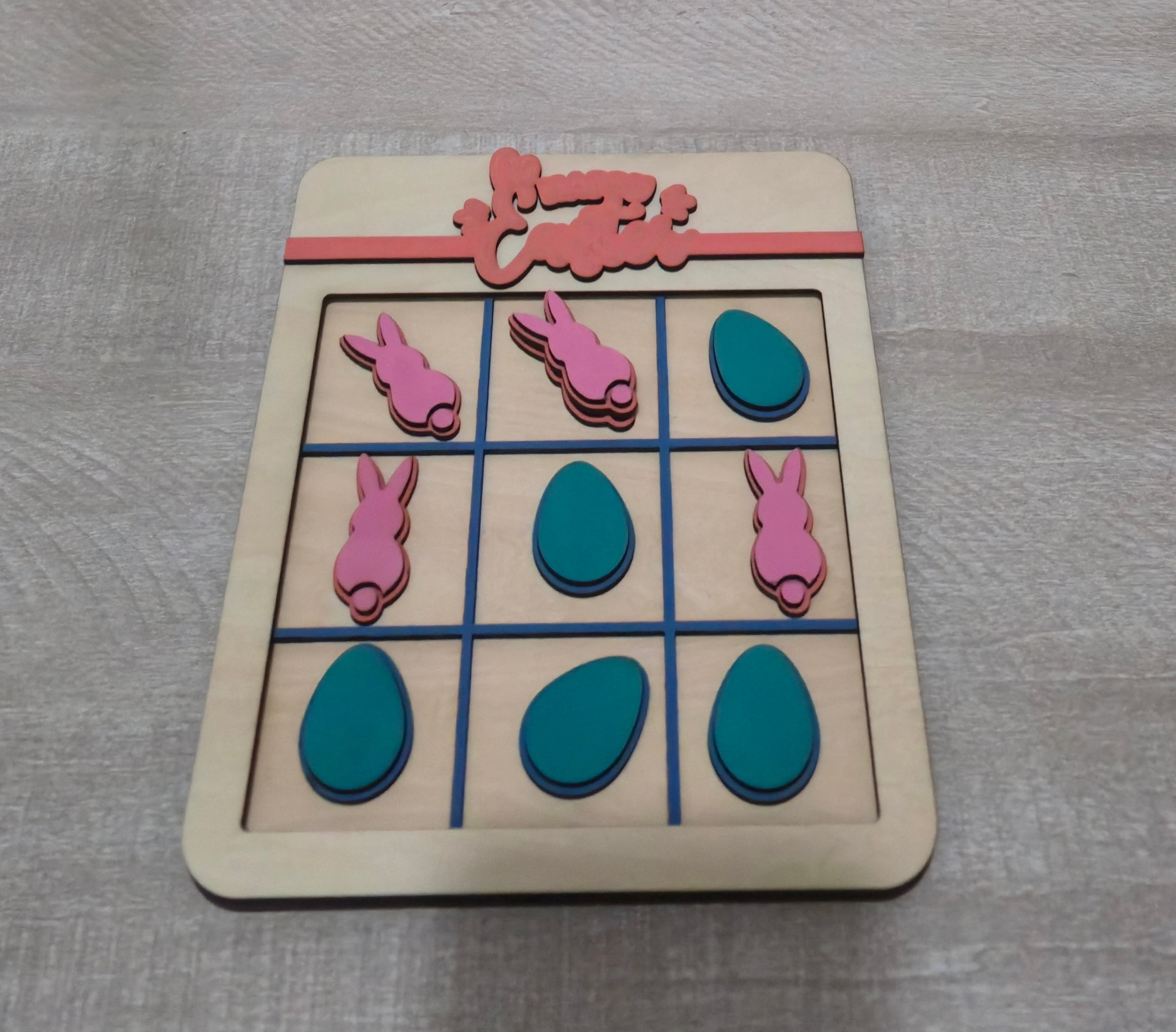 Personalized Wooden Tic-Tac-Toe Game | Custom Laser Engraved