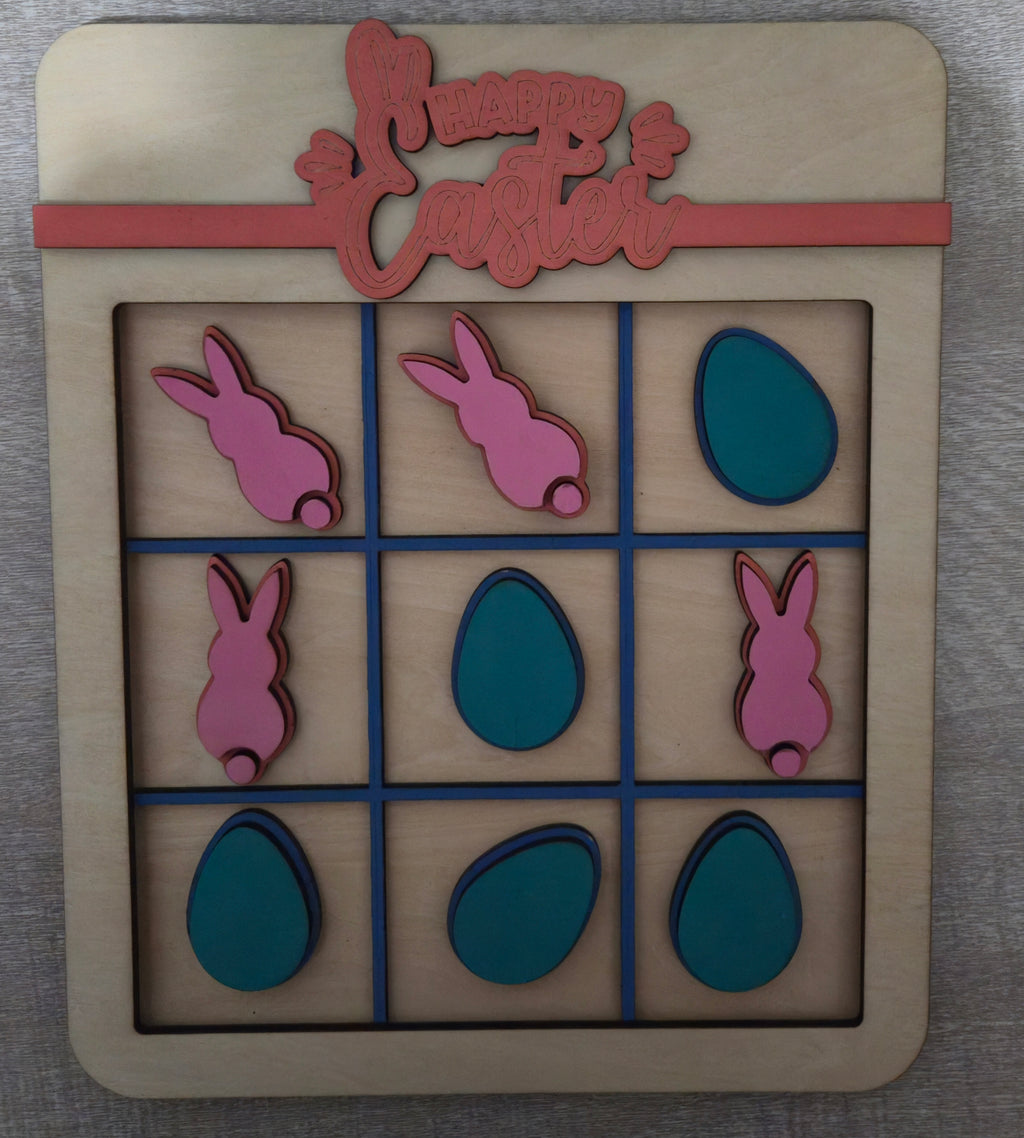Personalized Wooden Tic-Tac-Toe Game | Custom Laser Engraved